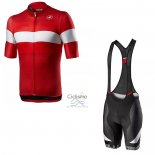 Castelli Ropa Ciclismo Culotte Corto 2021 Hombre Mangas Cortas Rojo (5)